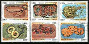 Cambodia 1999 Snakes complete set of 6 values fine cto used*