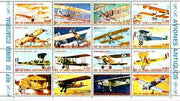Equatorial Guinea 1974 (?) History of Aviation set of 16 cto used