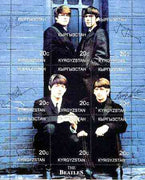 Kyrgyzstan 1999 Beatles composite perf sheet of 9 values unmounted mint