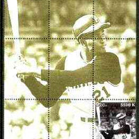 Laos 1999 Great People of the 20th Century (Roberto Clemente - Baseball) perf souvenir sheet unmounted mint