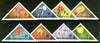 Mongolia 1973 Flowers triangular set of 8 unmounted mint, SG 790-97