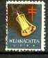 Cinderella - Germany 1954 Christmas TB seal unmounted mint showing a Bell
