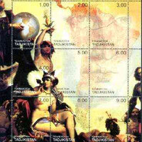 Tadjikistan 2000 Christopher Columbus composite perf sheetlet containing set of 9 values unmounted mint