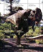 Tadjikistan 2000 Prehistoric Animals composite perf sheetlet containing set of 9 values unmounted mint