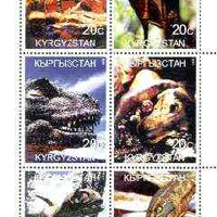 Kyrgyzstan 2000 Prehistoric Animals perf sheetlet containing set of 6 values unmounted mint
