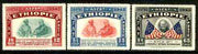 Ethiopia 1947 2nd Death Anniversary Pres Roosevelt 3 'post' values fine unmounted mint SG 360-62