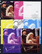 St Lucia 1986 Royal Wedding (Andrew & Fergie) $10 m/sheet set of 8 imperf progressive colour proofs comprising the 5 individual colours plus 3 composites unmounted mint