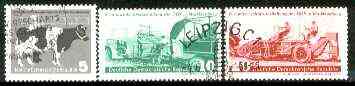 Germany - East 1958 Agriculture Exhibition set of 3 fine used SG E365-67