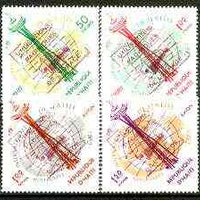 Haiti 1963 Peaceful use of Outer Space diamond shaped,set of 4 fine unmounted mint SG 853-56*