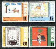 Samoa 1982 Christmas - Children's paintings set of 4 unmounted mint, SG 629-32