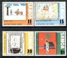 Samoa 1982 Christmas - Children's paintings set of 4 unmounted mint, SG 629-32