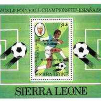 Sierra Leone 1982 World Cup Football opt m/sheet unmounted mint, SG MS 729