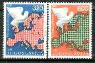 Yugoslavia 1975 European Security set of 2 fine used SG 1631-32