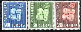 Portugal 1961 Europa set of three fine unmounted mint, SG 1193-95*