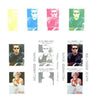 Touva 1995 Hollywood Stars #1 m/sheet containing 2 values (Marilyn Monroe & Schwarzenegger) the set of 7 imperf progressive proofs comprising the 4 individual colours, plus 2, 3 and all 4-colour composites unmounted mint