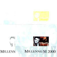 Turkmenistan 2000 Millennium souvenir sheet (Elvis & Pavarotti) the set of 5 imperf progressive proofs comprising,various colour combinations incl all 4-colour composite unmounted mint
