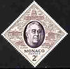 Monaco 1965 Franklin D Roosevelt 2f diamond shaped unmounted mint from Philatelic Exhibition set, SG 545*