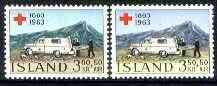 Iceland 1963 Red Cross Centenary set of 2 unmounted mint, SG 406-07