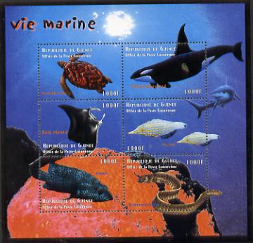 Guinea - Conakry 1998 Marine Life #2 perf sheetlet containing 6 values, Michel 2202-07 unmounted mint. Note this item is privately produced and is offered purely on its thematic appeal