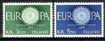 Iceland 1960 Europa set of 2, SG 375-76
