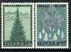 Iceland 1957 Reafforrestation set of 2 unmounted mint, SG 350-51