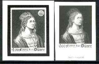 France 1980 Philexfrance 82 (Self Portrait of Durer) photo marquette (stamp sized black & white photographic proof) of original artwork, slightly different to issued stamp, with value expressed as 0.00, as SG 2371, exceptionally rare