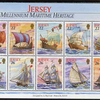 Jersey 2000 'The Stamp Show 2000' - Maritime Heritage perf m/sheet of 10 unmounted mint, SG MS946