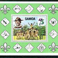 Samoa 1982 75th Anniversary of Scouting m/sheet unmounted mint, SG MS 624