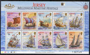 Jersey 2000 'The Stamp Show 2000' - Maritime Heritage perf m/sheet of 10 with Stamp show logo unmounted mint, SG MS946a
