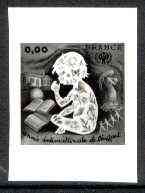France 1979 International Year of the Child stamp sized black & white photographic proof of original artwork with value expressed as 0.00, as SG 2289, exceptionally rare