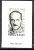 France 1980 Red Cross Fund, Saint-John Perse (Poet & Diplomat) stamp sized black & white photographic proof of original artwork with value expressed as 1.00 + 0.00, endorsed 'Photo Maquette', as SG 2355, exceptionally rare