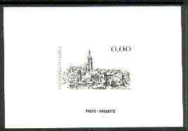 France 1981 Tourist Publicity - Saint-Emilion stamp sized black & white photographic proof of original artwork with value expressed as 0.00, endorsed 'Photo Maquette', as SG 2409, exceptionally rare