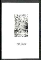 France 1981 Philatelic Societies Congress stamp sized black & white photographic proof of original artwork (Fountain) with value expressed as 1.00, endorsed 'Photo Maquette', as SG 2418, exceptionally rare