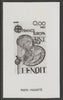 France 1980 Europa - St Benedict (illuminated letter) photo marquette (stamp sized black & white photographic proof) of original artwork with value expressed as 0.00, endorsed 'Photo Maquette', as SG 2367, exceptionally rare