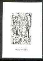 France 1980 Giants of the North (Festival) stamp sized black & white photographic proof of original artwork, with value expressed as 0.00 endorsed 'Photo Maquette', as SG 2349 exceptionally rare