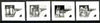 France 1980 Pre Cancelled Historic Monuments stamp sized black & white photographic proofs of original artwork (without cancel) with values expressed as 0.00, as SG 2342-45 exceptionally rare (4 proofs)