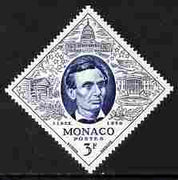 Monaco 1965 Abraham Lincoln 3f diamond shaped unmounted mint from Philatelic Exhibition set, SG 546*