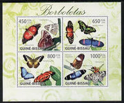 Guinea - Bissau 2009 Butterflies perf sheetlet containing 4 values unmounted mint