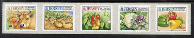 Jersey 2001 Jersey Cows & Farm Produce set of 5 self adhesives (2001 imprint) unmounted mint, SG 985-89