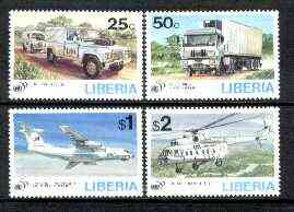 Liberia 1995 UN 50th Anniversary - Transport set of 4 unmounted mint, Sc 1187-90*