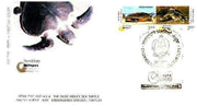 India 2000 Millepex (Sea Turtles) se-tenant pair on illustrated cover with special first day cancel