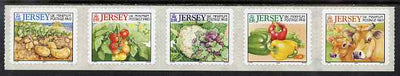Jersey 2001 Jersey Cows & Farm Produce set of 5 self adhesives (2002 imprint) unmounted mint, SG 985-89