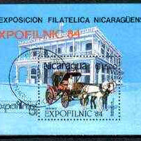 Burkina Faso 1984 Expofilnic Stamp Exhibition perf m/sheet (Horse & Communications Museum) fine cto used