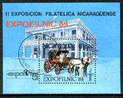 Burkina Faso 1984 Expofilnic Stamp Exhibition perf m/sheet (Horse & Communications Museum) fine cto used