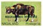 Nagaland 1970 European Conservation Year opt INVERTED on 1969 Ox 1c imperf unmounted mint*