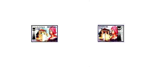 Senegal 1994 Museum of Women complete set of 2 in deluxe sheets on matt card