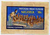 Nigeria 1974 Freedom From Hunger - original hand-painted artwork for 18k value (Feeding Cockrels) by unknown artist on card 145 x 85 mm