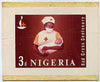 Nigeria 1963 Red Cross Centenary - original hand-painted artwork for 3d value (Nurse with Baby) probably by M Goaman on board 134 x 100 mm (slight bend)