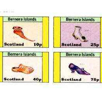 Bernera 1982 Footware imperf set of 4 (Shoes of 1430, 1550, 1840 & 1912) unmounted mint