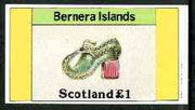 Bernera 1982 Footware imperf souvenir sheet (£1 value showing shoe of 1680) unmounted mint